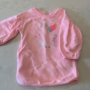 BabyGap pink unicorn long sweatshirt